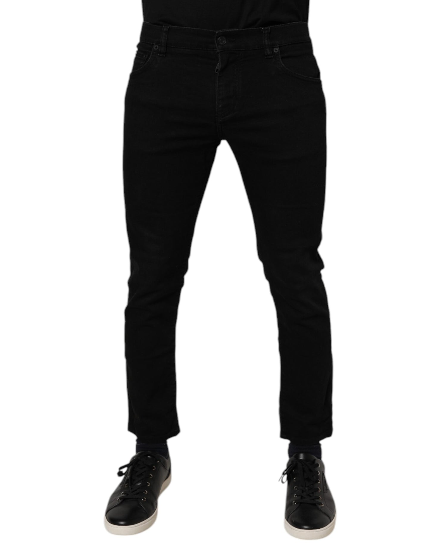 Dolce &amp; Gabbana Schwarze Skinny-Jeans aus Baumwollstretch für Herren