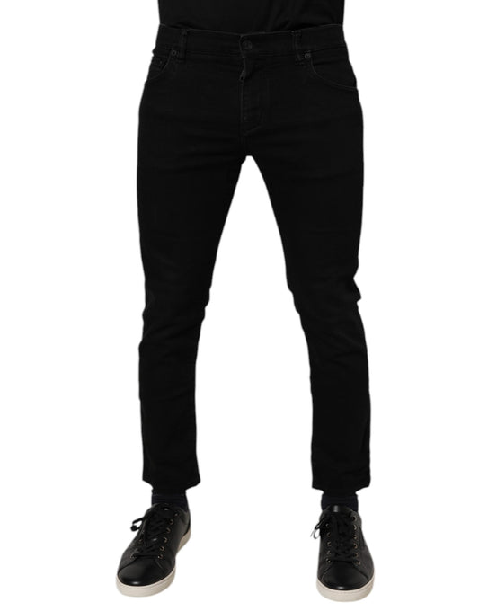 Dolce &amp; Gabbana Schwarze Skinny-Jeans aus Baumwollstretch für Herren