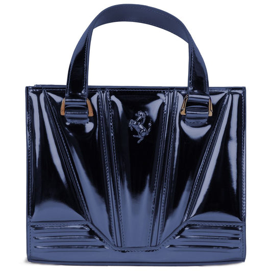 Ferrari Blaue Lederhandtasche