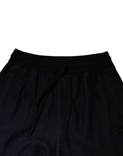 Dolce &amp; Gabbana Schwarze Jacquard-Jogginghose für Herren