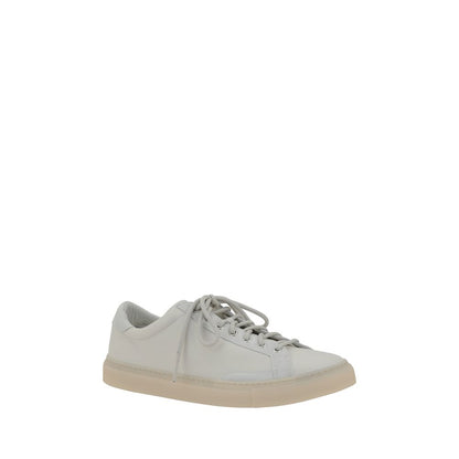 Diemme White Calf Leather Bos Taurus Low Top Sneakers