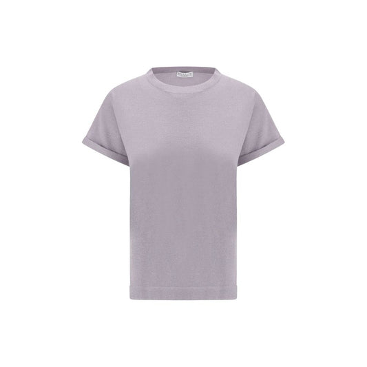 Brunello Cucinelli Kaschmir-Glitzer-T-Shirt