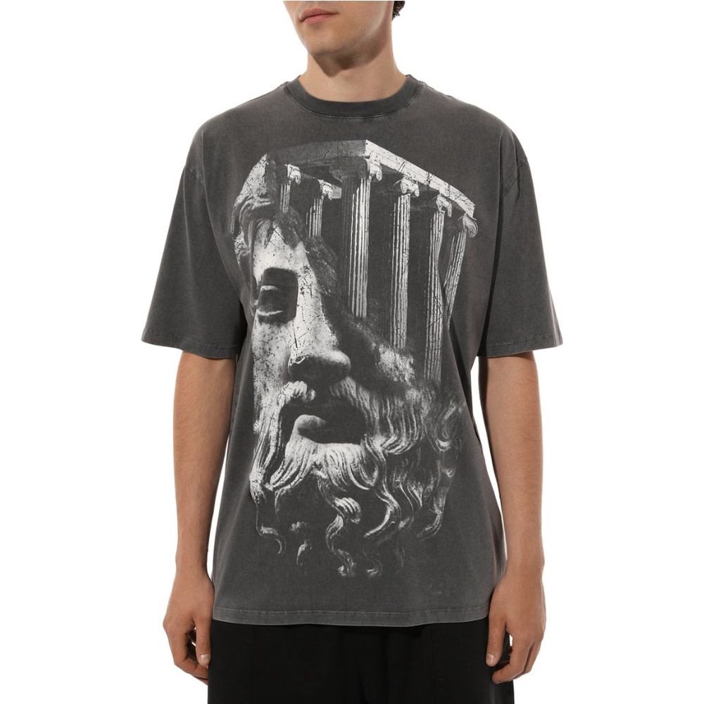 Diego Venturino Graues Baumwoll-T-Shirt