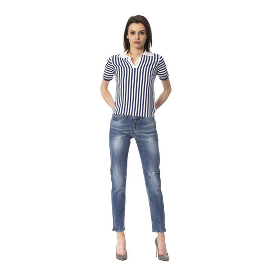 Frankie Morello Blau Andere Fasern Damen Jeans