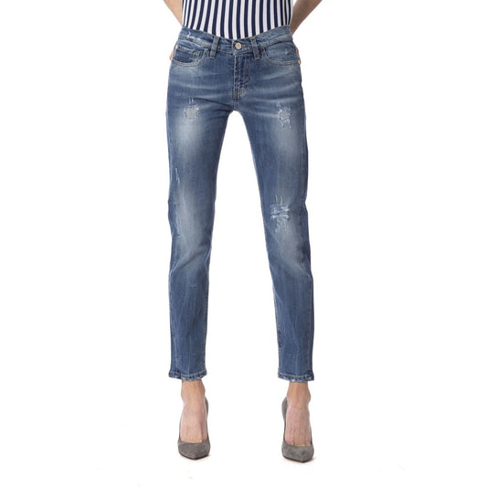 Frankie Morello Blau Andere Fasern Damen Jeans