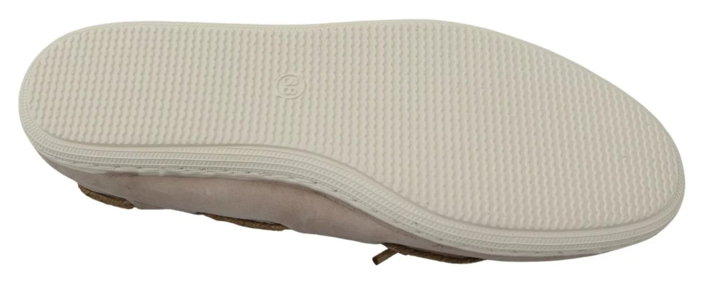 Pantofola D'Oro – Beigefarbene Loafer aus Wildleder mit Spitzenschleife und Ballerinas