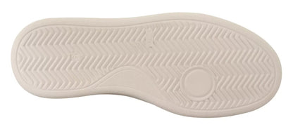 Patrizia Pepe – Silberne Schnür-Sneaker aus Vollnarbenleder