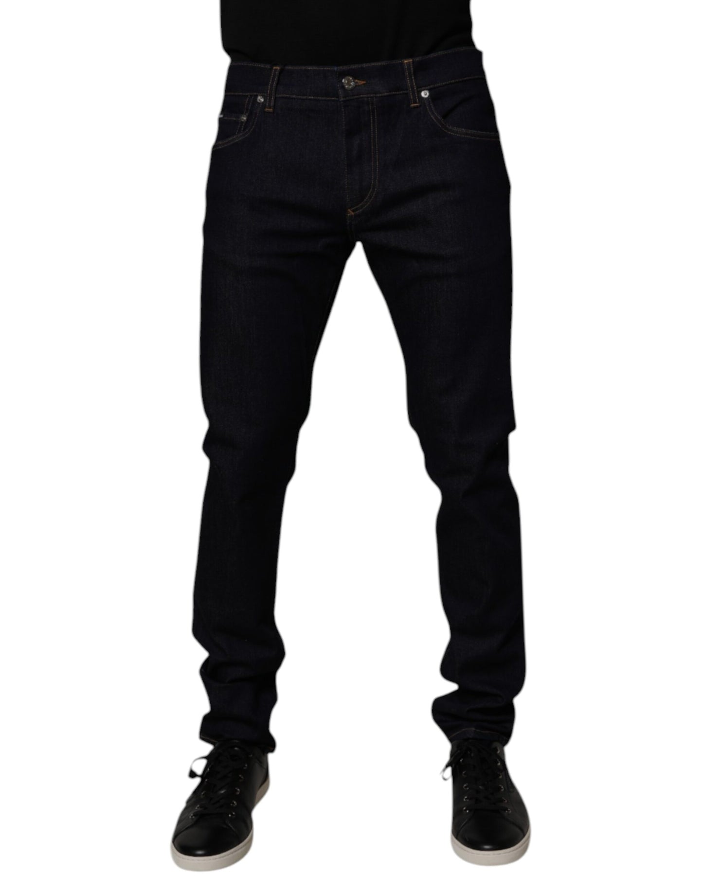 Dolce &amp; Gabbana Schwarze Skinny-Jeans aus Baumwollstretch für Herren