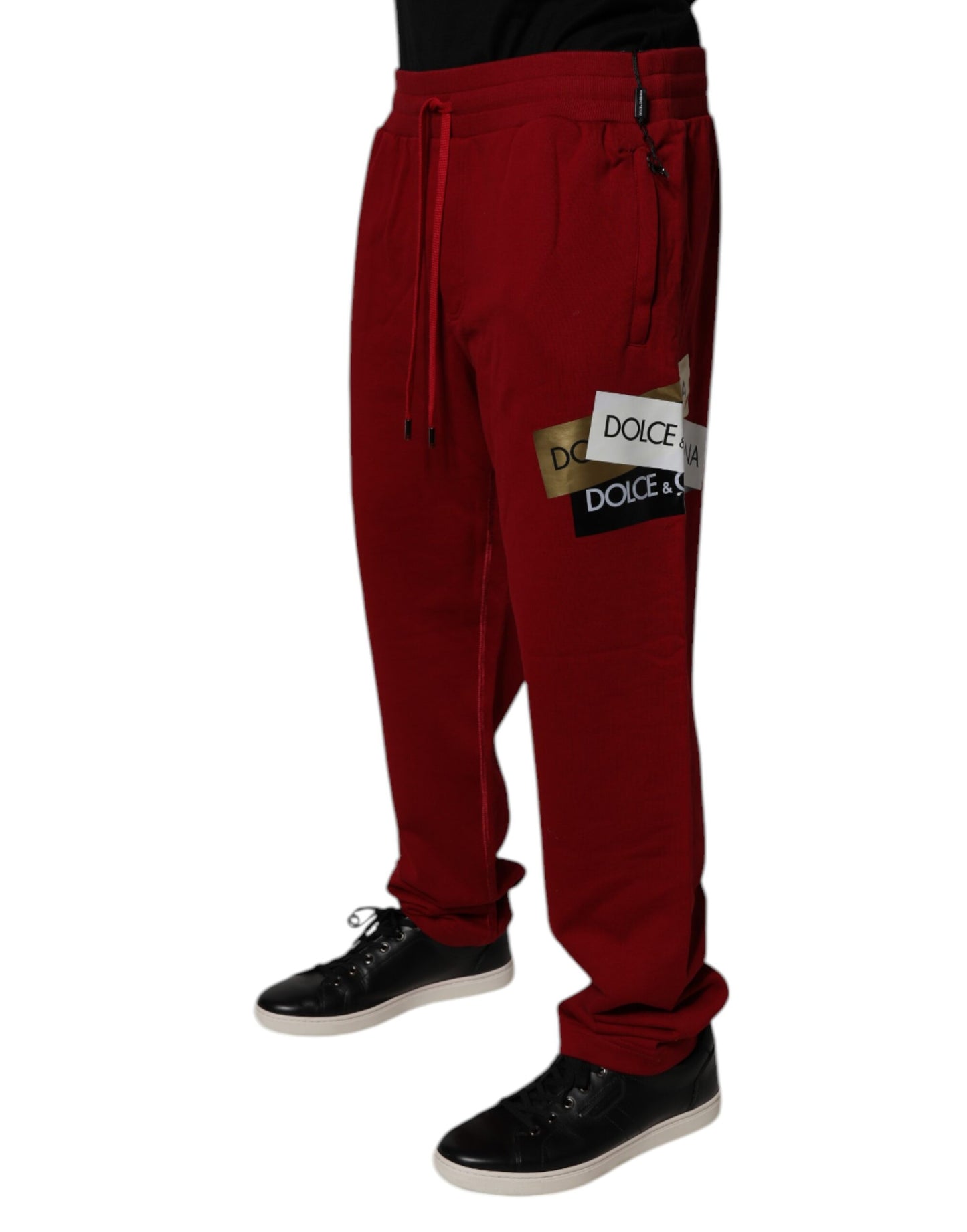 Dolce &amp; Gabbana – Jogginghose aus Baumwolle mit rotem Logoband