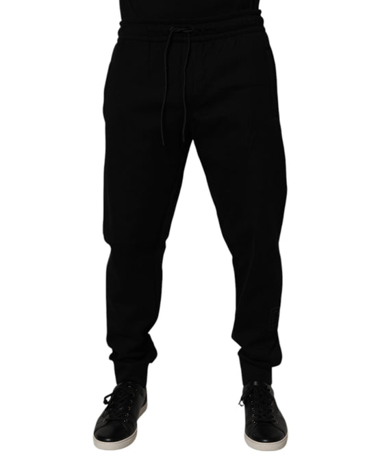 Dolce & Gabbana Black Cotton Blend Jogger Sweatpants Pants