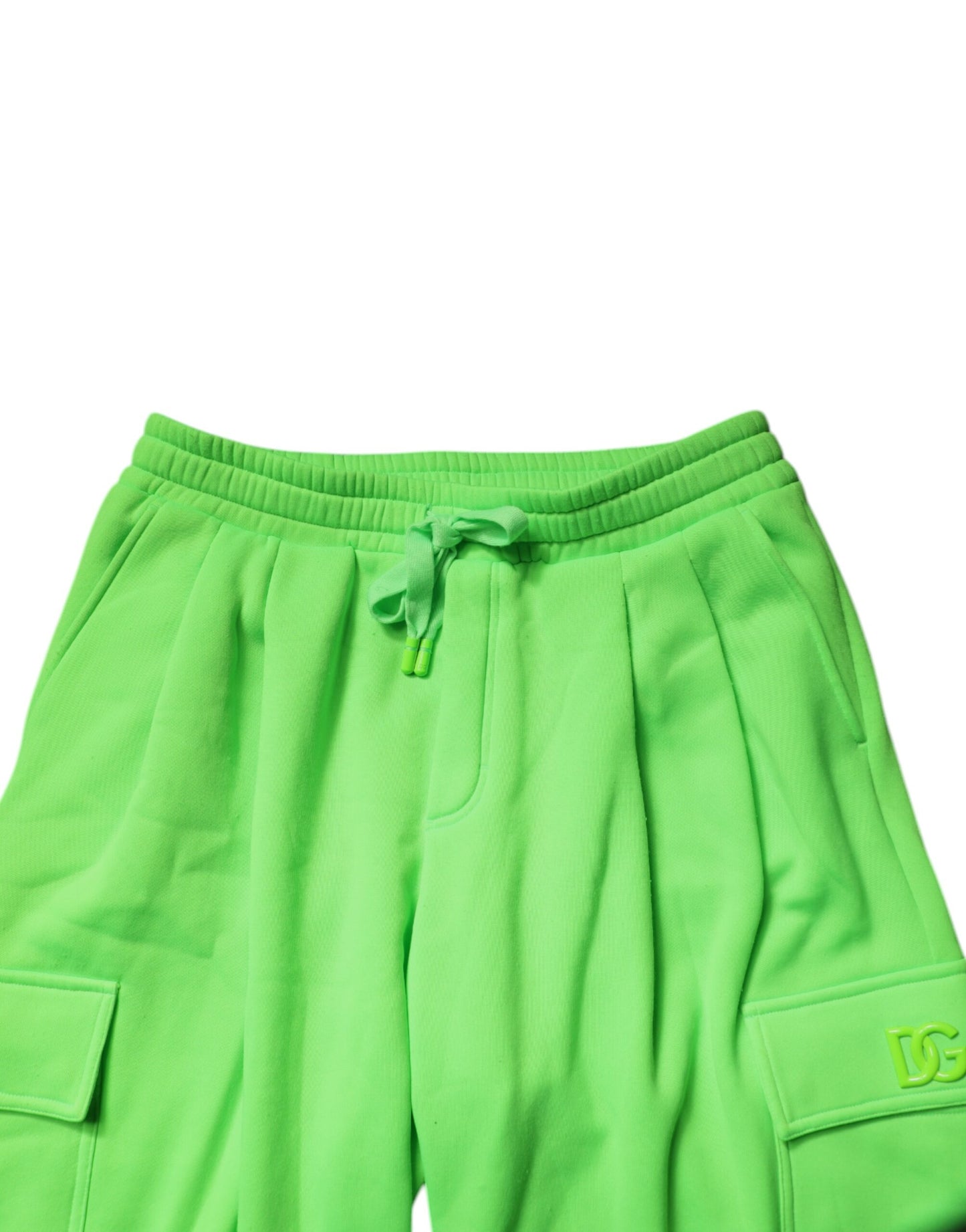 Dolce &amp; Gabbana Neongrüne Cargo-Jogginghose für Herren