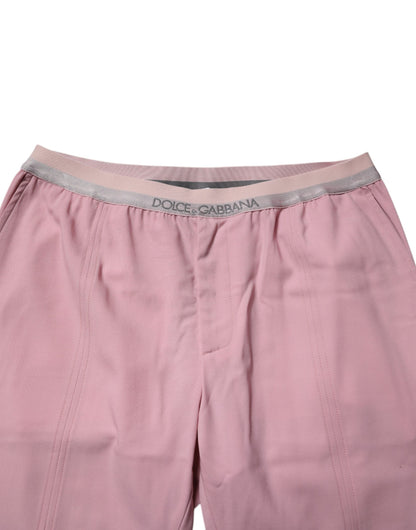 Dolce &amp; Gabbana, Rosa Chinohose aus Baumwollstretch