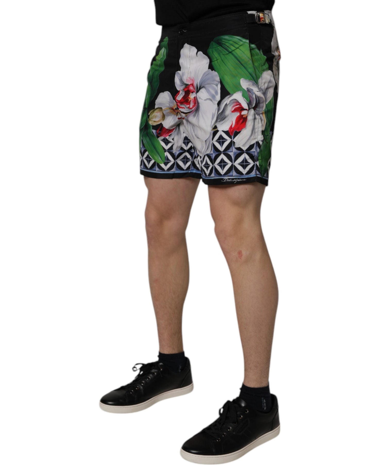 Dolce &amp; Gabbana Mehrfarbige Bermudashorts aus Polyester mit Blumenmuster für Herren