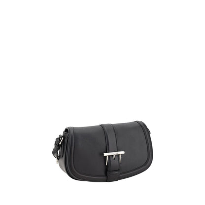 Alexander McQueen Schultertasche Bos Taurus aus schwarzem Kalbsleder
