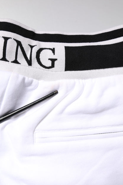 Dolce & Gabbana White King Cotton Bermuda Sweatshorts Shorts