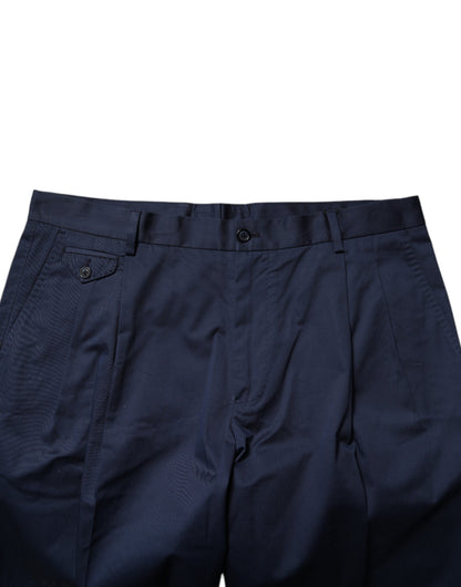 Dolce &amp; Gabbana Herren-Bermudashorts aus Baumwolle mit mittlerer Taille in Dunkelblau