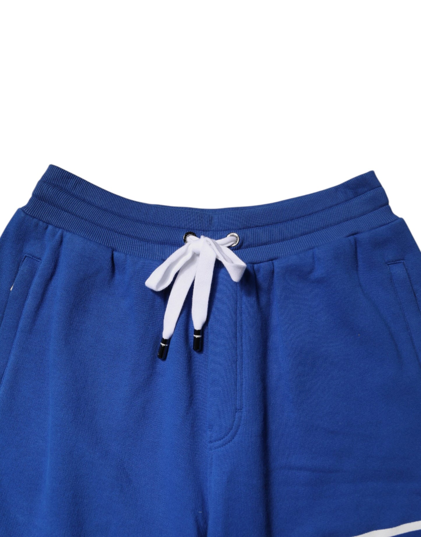 Dolce &amp; Gabbana – Blaue Bermuda-Sweatshorts aus Baumwolle mit Logo