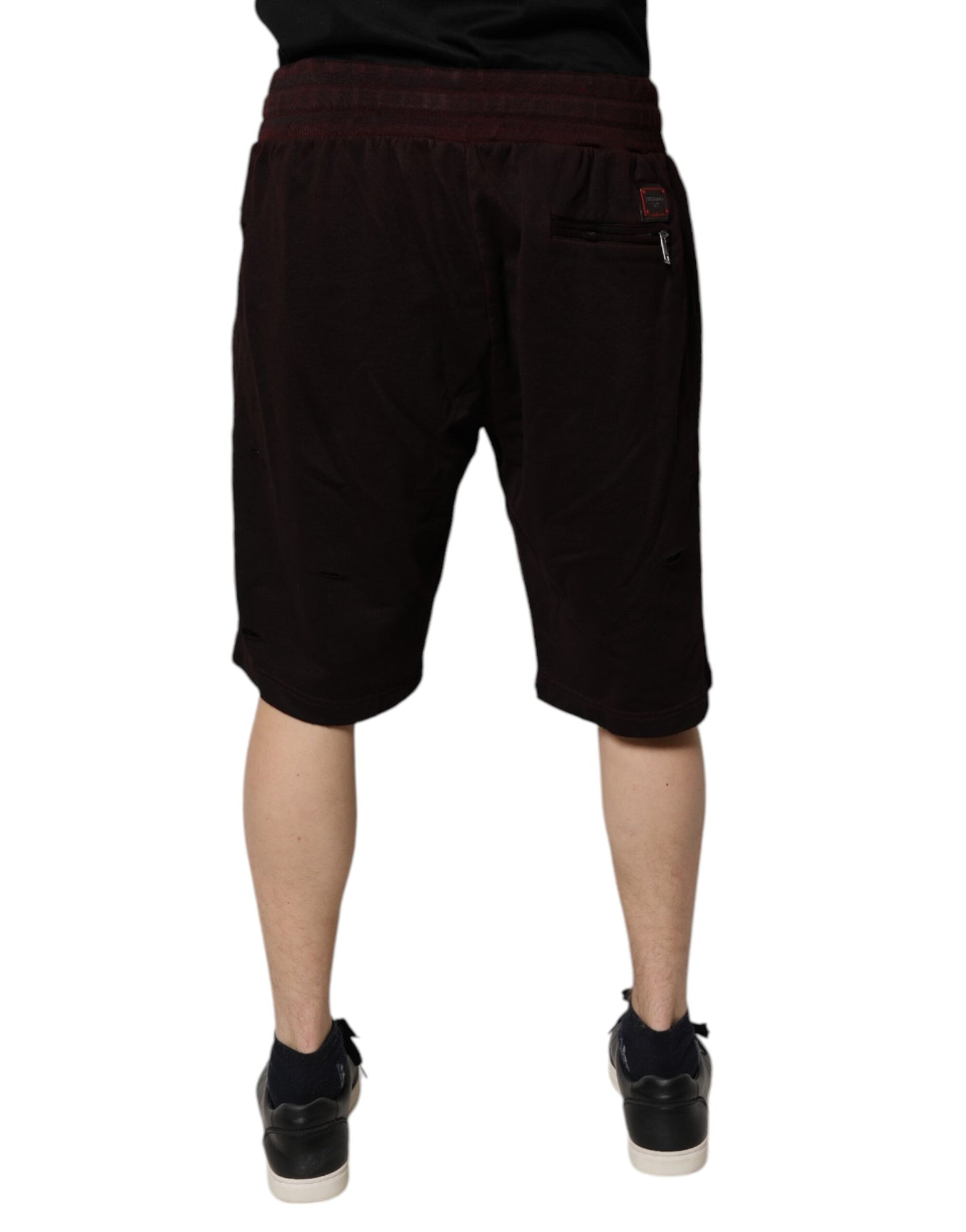 Dolce &amp; Gabbana Bordeaux Baumwoll-Bermuda-Sweatshorts