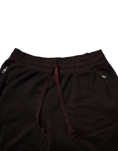Dolce &amp; Gabbana Bordeaux Baumwoll-Bermuda-Sweatshorts