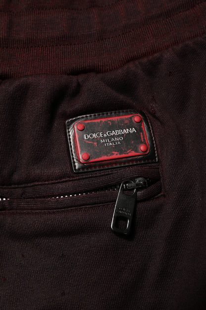 Dolce &amp; Gabbana Bordeaux Baumwoll-Bermuda-Sweatshorts
