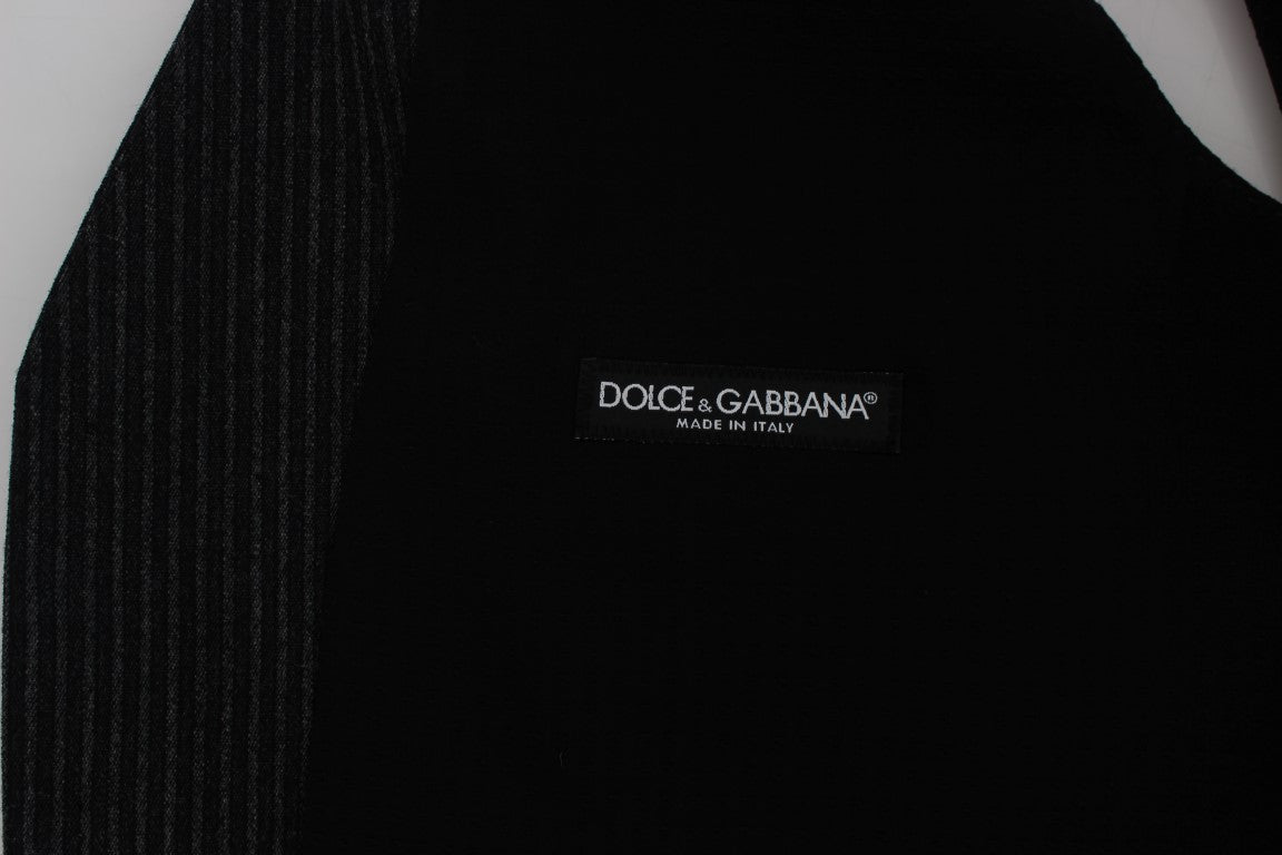 Dolce &amp; Gabbana Grau gestreifte formelle Weste