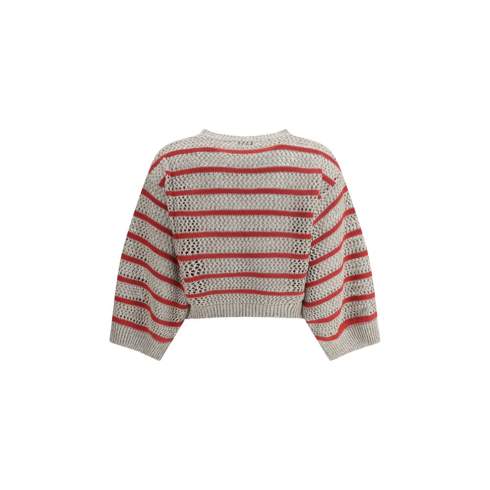 Brunello Cucinelli Pullover aus perforiertem Strick