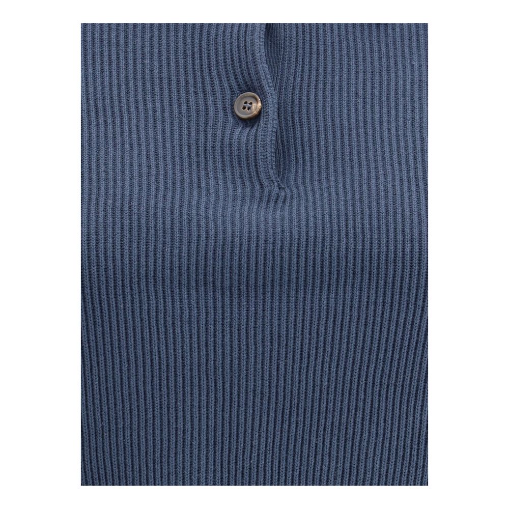 Brunello Cucinelli Blaues Baumwoll-Sweatshirt