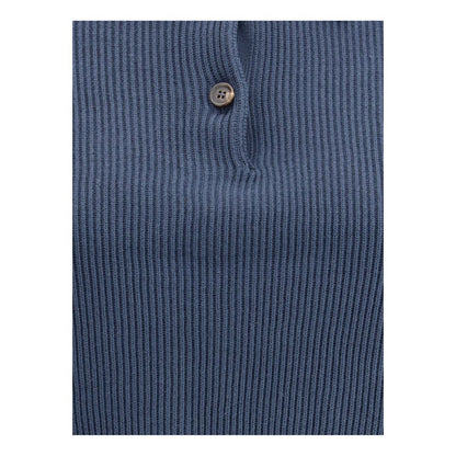 Brunello Cucinelli Blaues Baumwoll-Sweatshirt