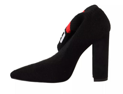 GCDS – Schwarze Wildleder-Stiefeletten mit Logo und Blockabsatz