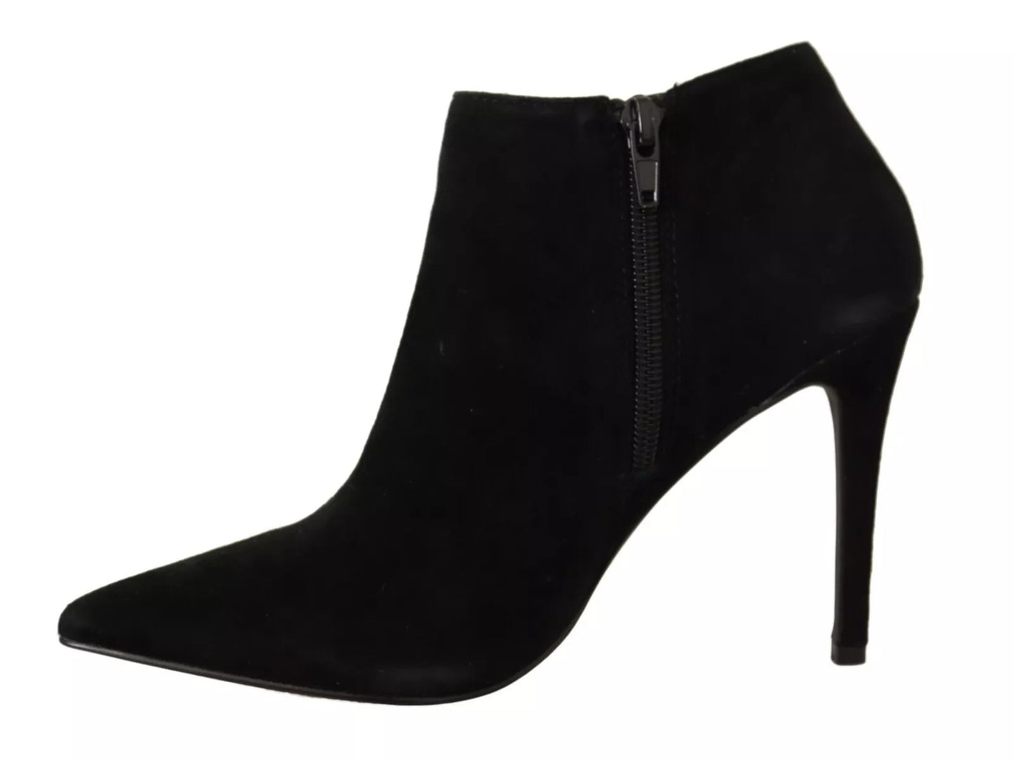 Steve Madden – Schwarze Stiefel aus Wildleder mit Stilettoabsatz
