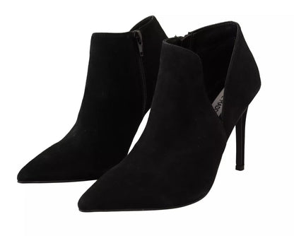 Steve Madden – Schwarze Stiefel aus Wildleder mit Stilettoabsatz