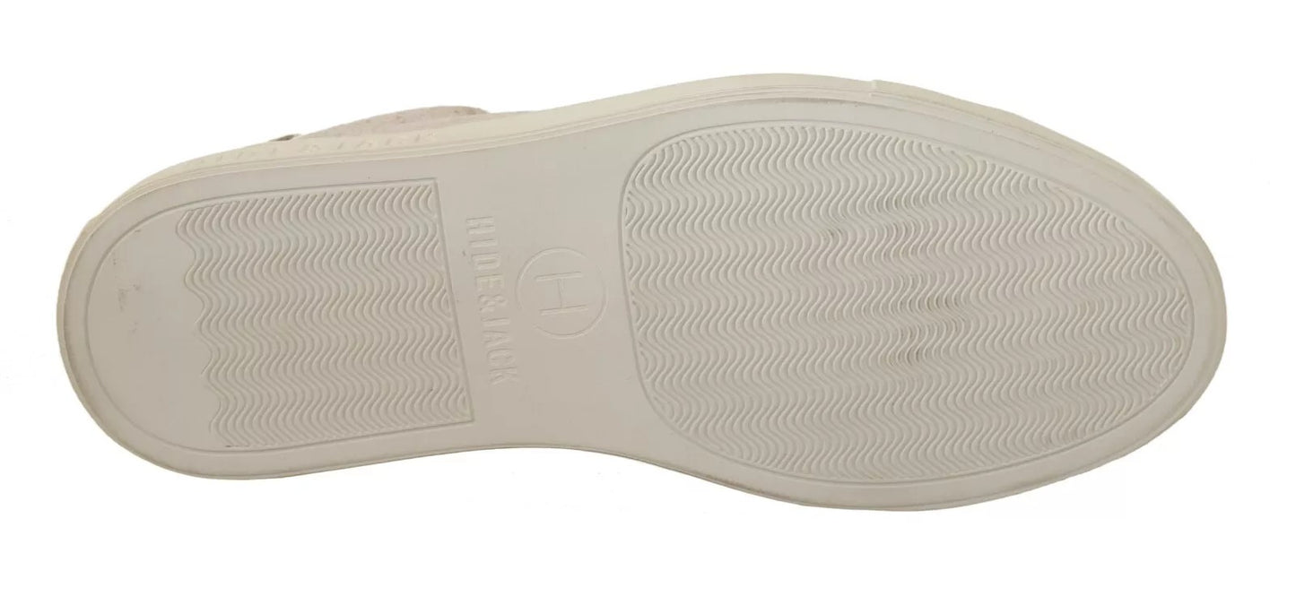 HIDE &amp; JACK – Niedrige Schnür-Sneakers in Off-White