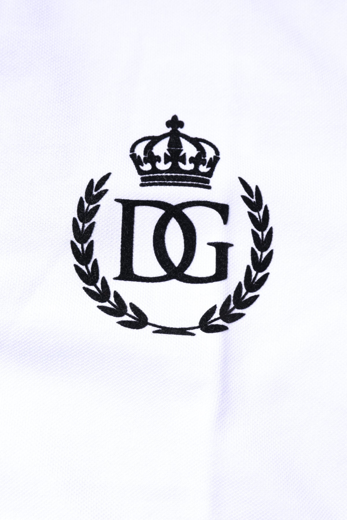 Dolce &amp; Gabbana – Weißes Poloshirt aus Baumwolle mit Kronenkragen für Herren