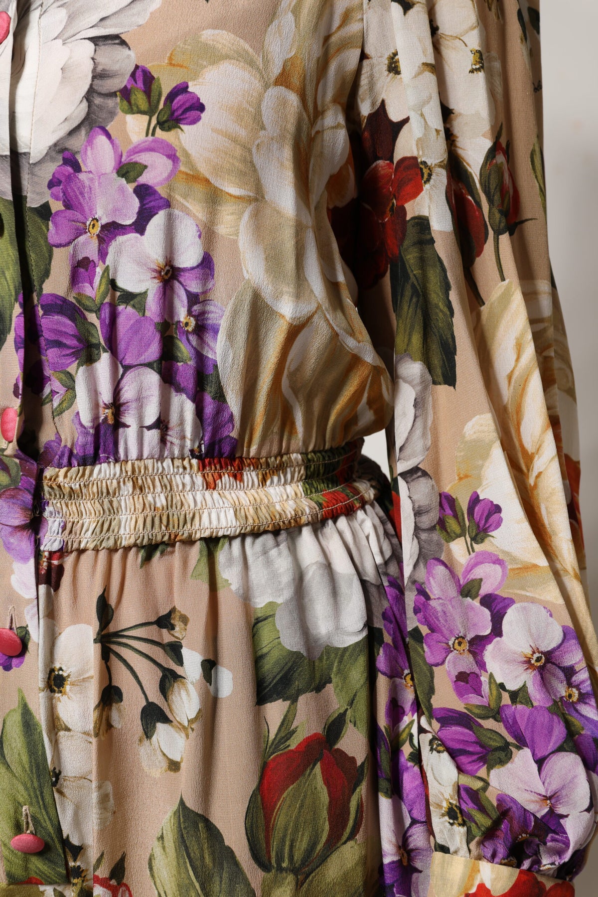 Dolce &amp; Gabbana – Mehrfarbiges Jumpsuit-Kleid mit weitem Bein und Blumenmuster