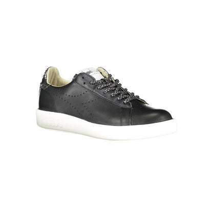 Diadora Damen-Sneaker aus schwarzem Leder