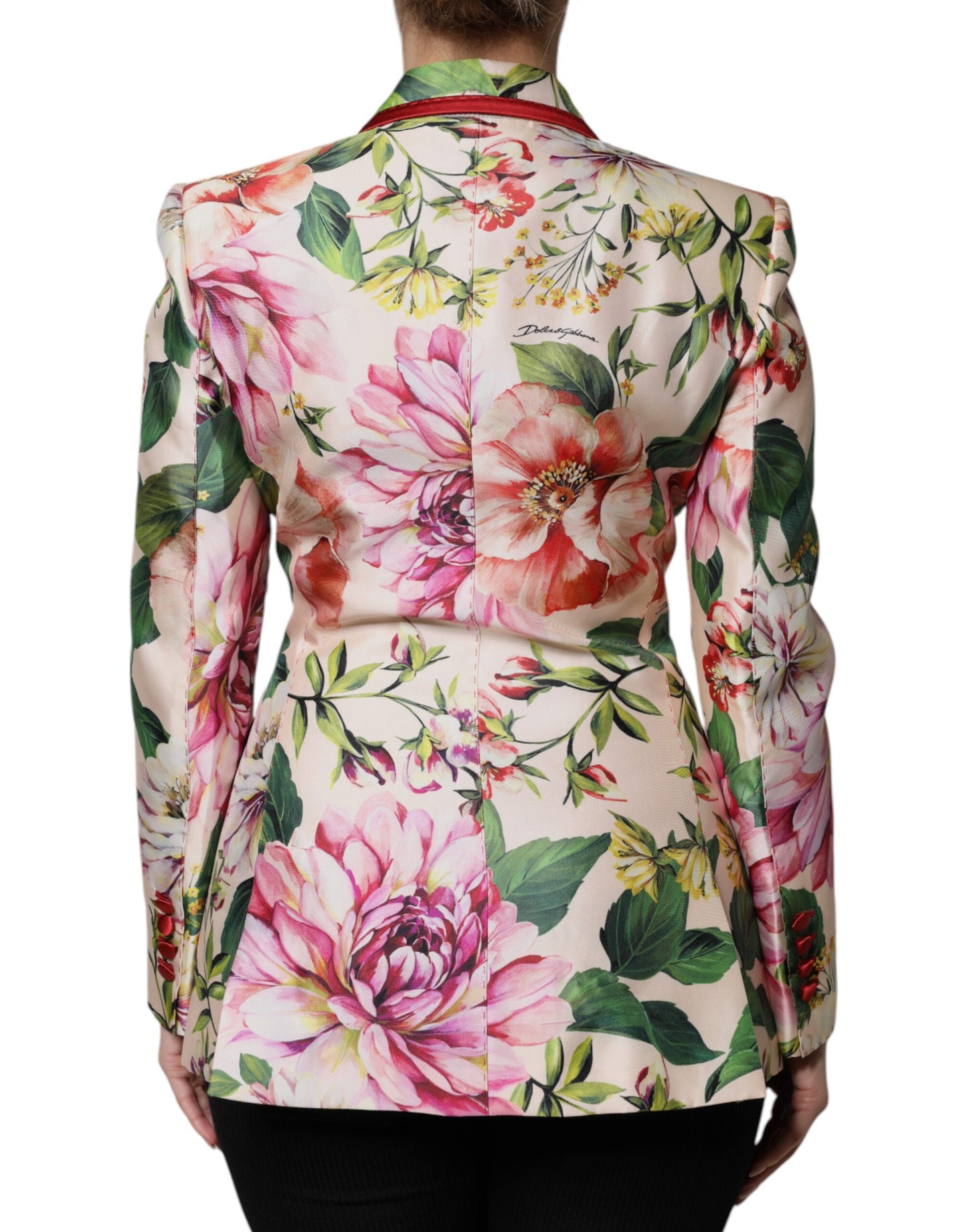 Dolce &amp; Gabbana – Zweireihige Jacke mit mehrfarbigem Blumenmuster