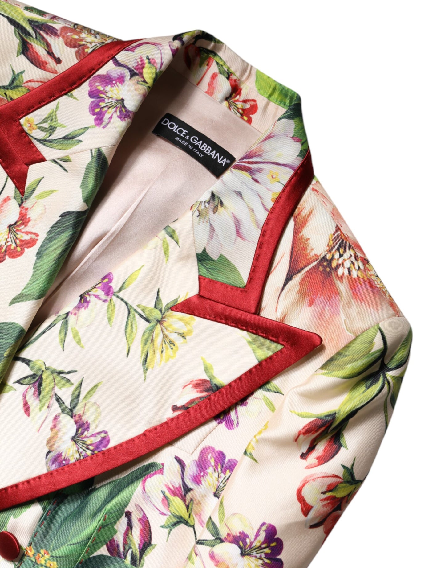Dolce &amp; Gabbana – Zweireihige Jacke mit mehrfarbigem Blumenmuster