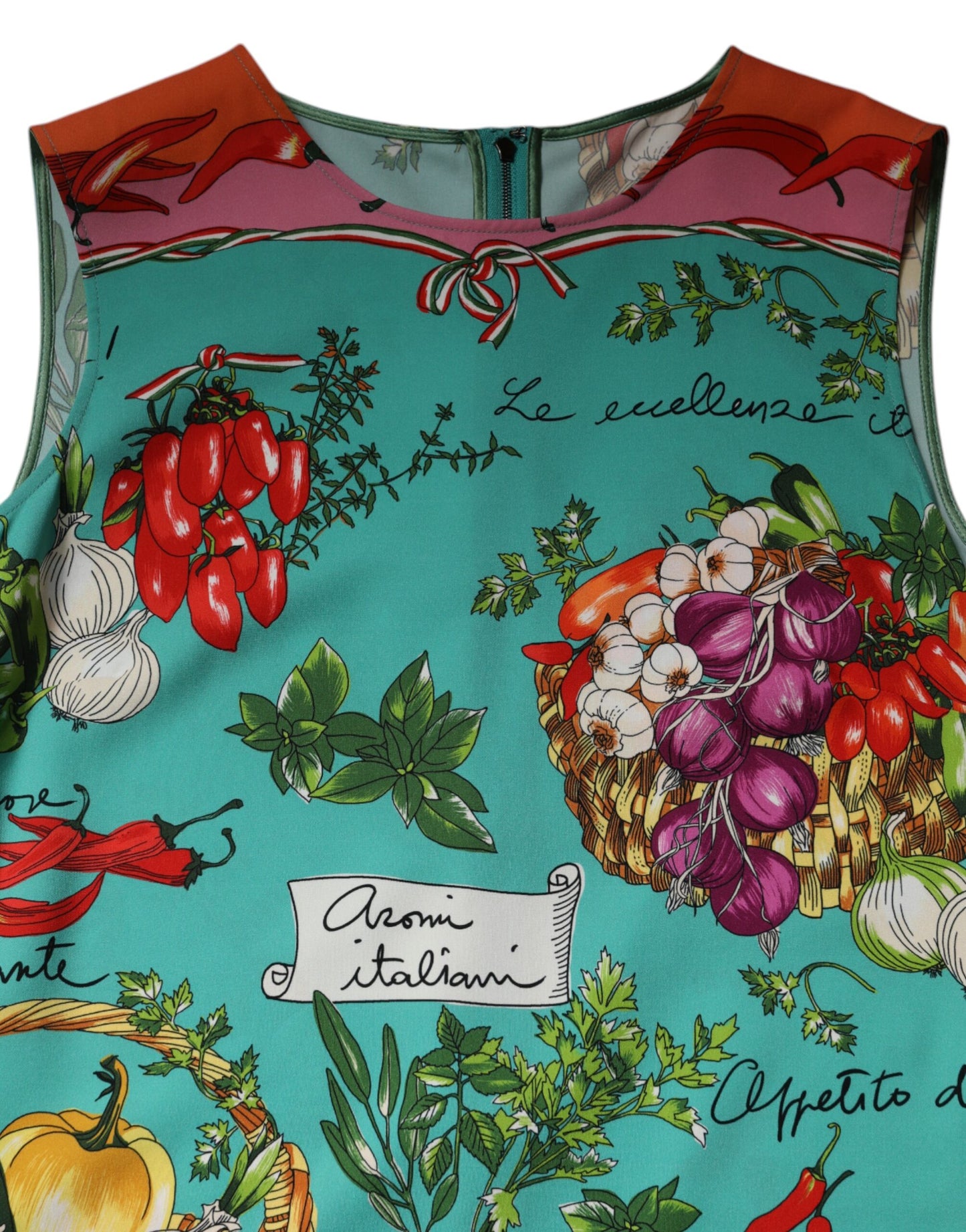 Dolce &amp; Gabbana, mehrfarbiges, ärmelloses Seiden-Tanktop mit Blumenmuster