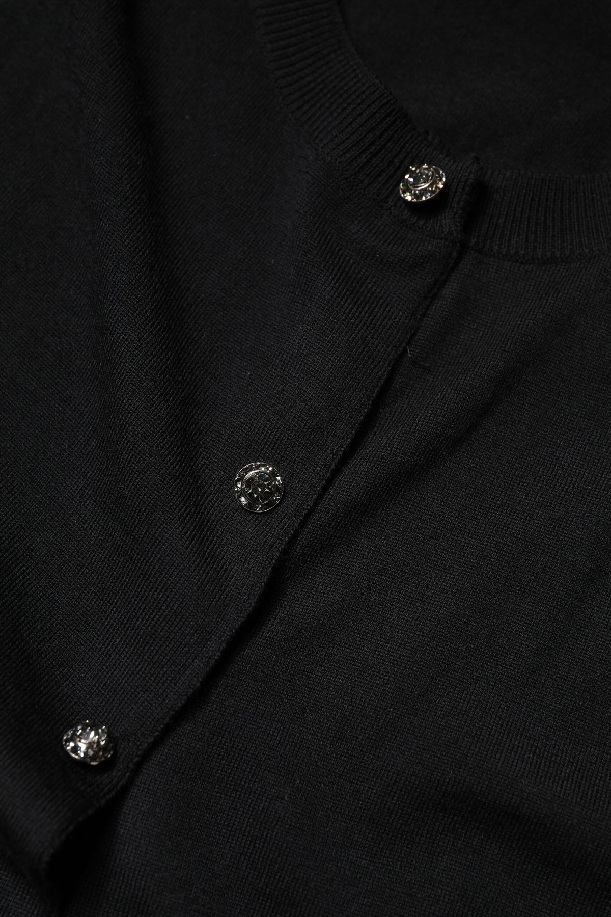 Dolce &amp; Gabbana – Schwarzes, kurzärmliges Blusenoberteil mit Knopfleiste