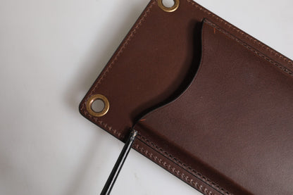 Dolce &amp; Gabbana – Umhängetasche aus braunem Leder mit Umhängeband