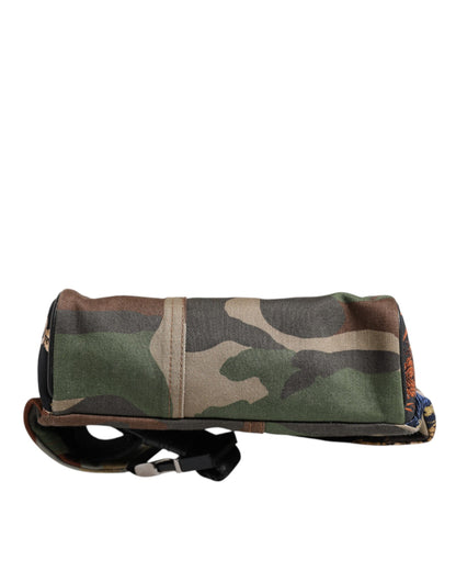 Dolce &amp; Gabbana – Mehrfarbige Gürteltasche mit Camouflage-Patchwork-Logo
