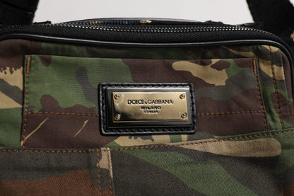 Dolce &amp; Gabbana – Mehrfarbige Gürteltasche mit Camouflage-Patchwork-Logo