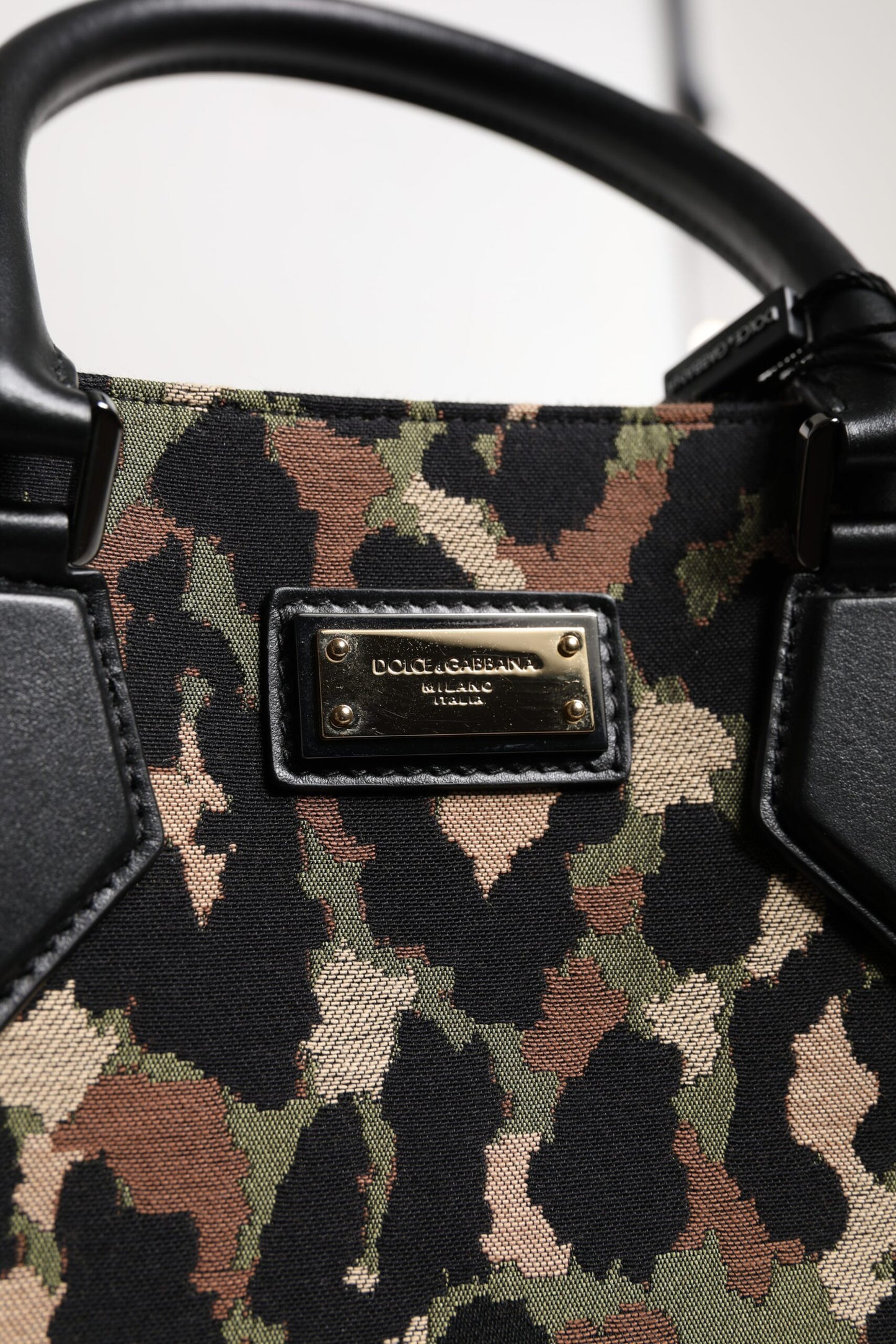 Dolce &amp; Gabbana Mehrfarbige Einkaufstasche mit Leopardenmuster, Umhängetasche