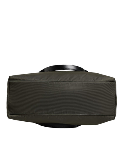 Dolce &amp; Gabbana Tragetasche aus Nylon in Militärgrün mit Schulterriemen