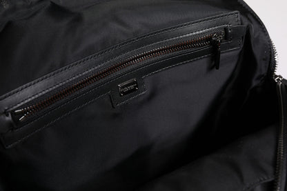 Dolce & Gabbana Multicolor Leopard Print DG Logo Plaque Men Backpack Bag