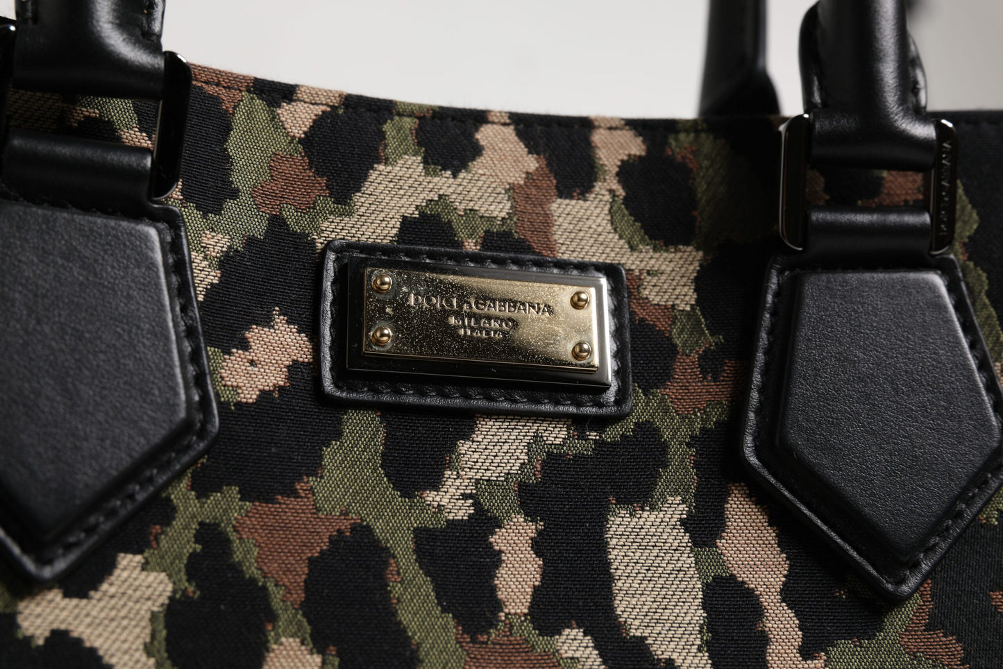 Dolce &amp; Gabbana Mehrfarbige Einkaufstasche mit Leopardenmuster, Umhängetasche