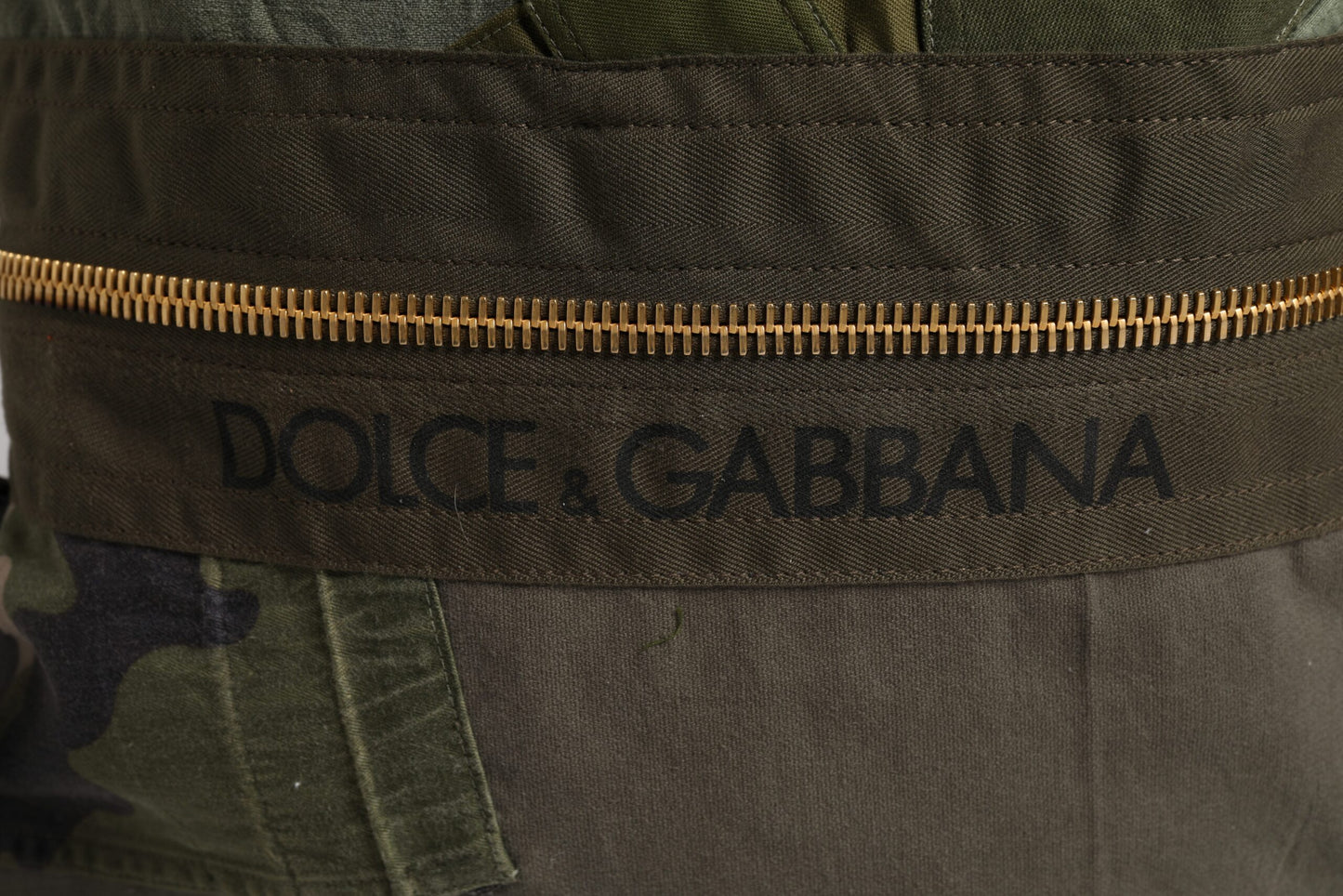 Dolce &amp; Gabbana Militärgrüner Patchwork-Rucksack