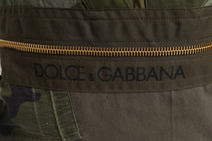 Dolce &amp; Gabbana Militärgrüner Patchwork-Rucksack