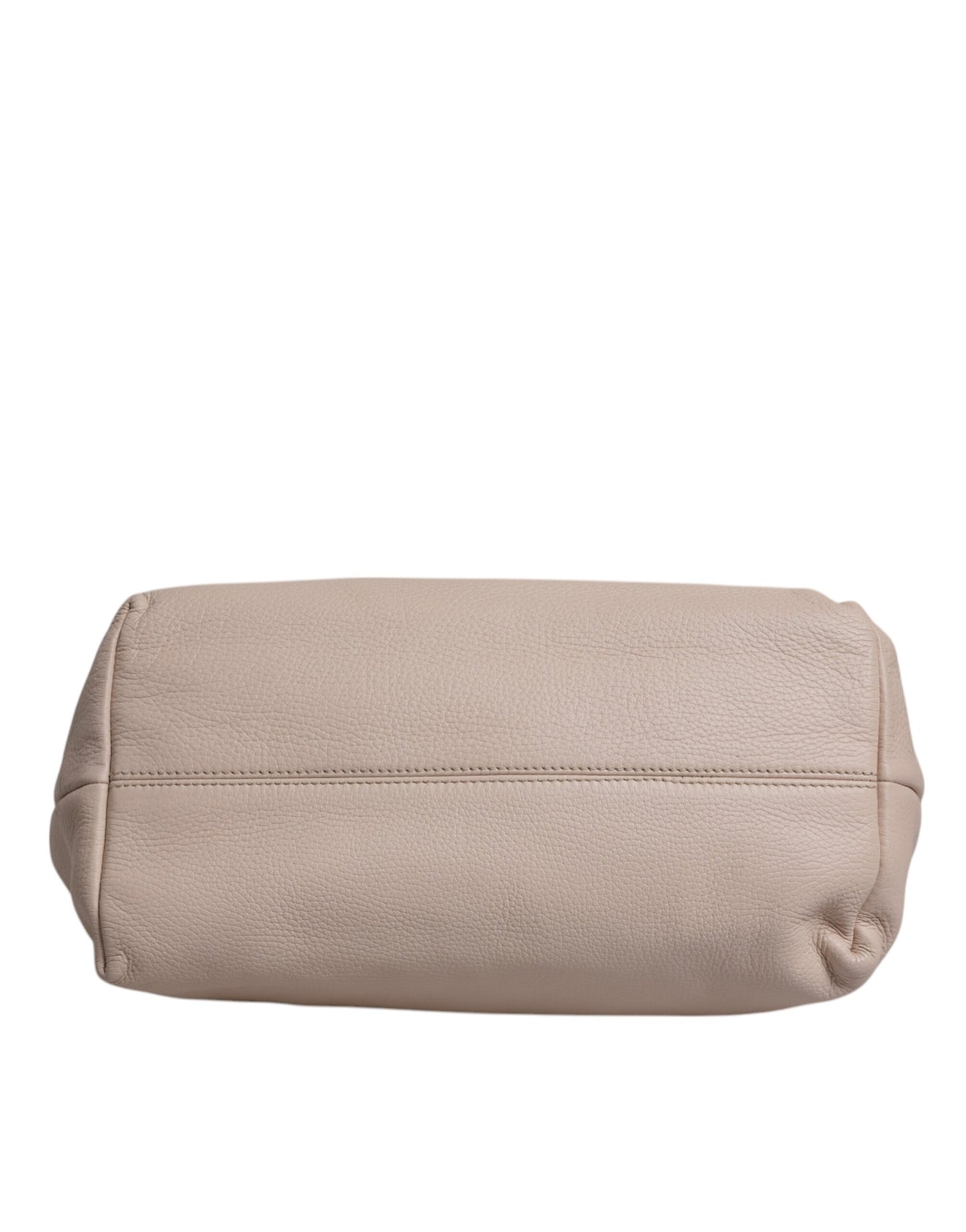 Dolce &amp; Gabbana – Tragetasche mit Logo-Schild aus Hirschleder in Hellrosa