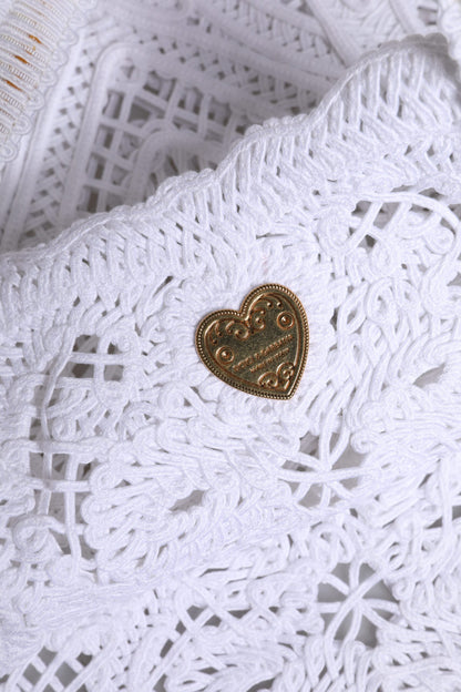 Dolce &amp; Gabbana – Weiße Einkaufstasche „Beatrice“ aus Cordonetto-Spitze